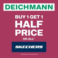 Buy one, get one half price on Skechers at Deichmann