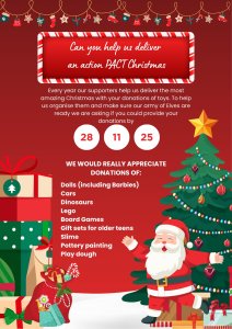 An action PACT Christmas at Hays Travel